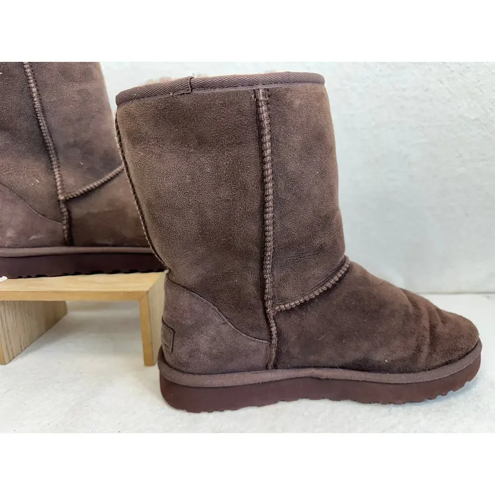 UGG Classic II Genuine Shearling Lined Short Boot Burnt Cedar SZ 9